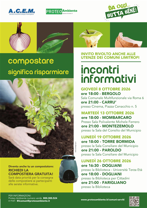 Compostaggio domestico - serate informative