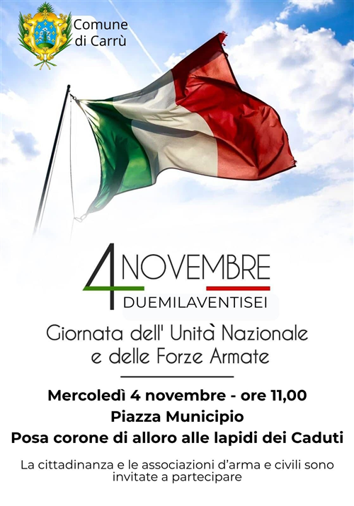Cerimonia del 4 Novembre 2026