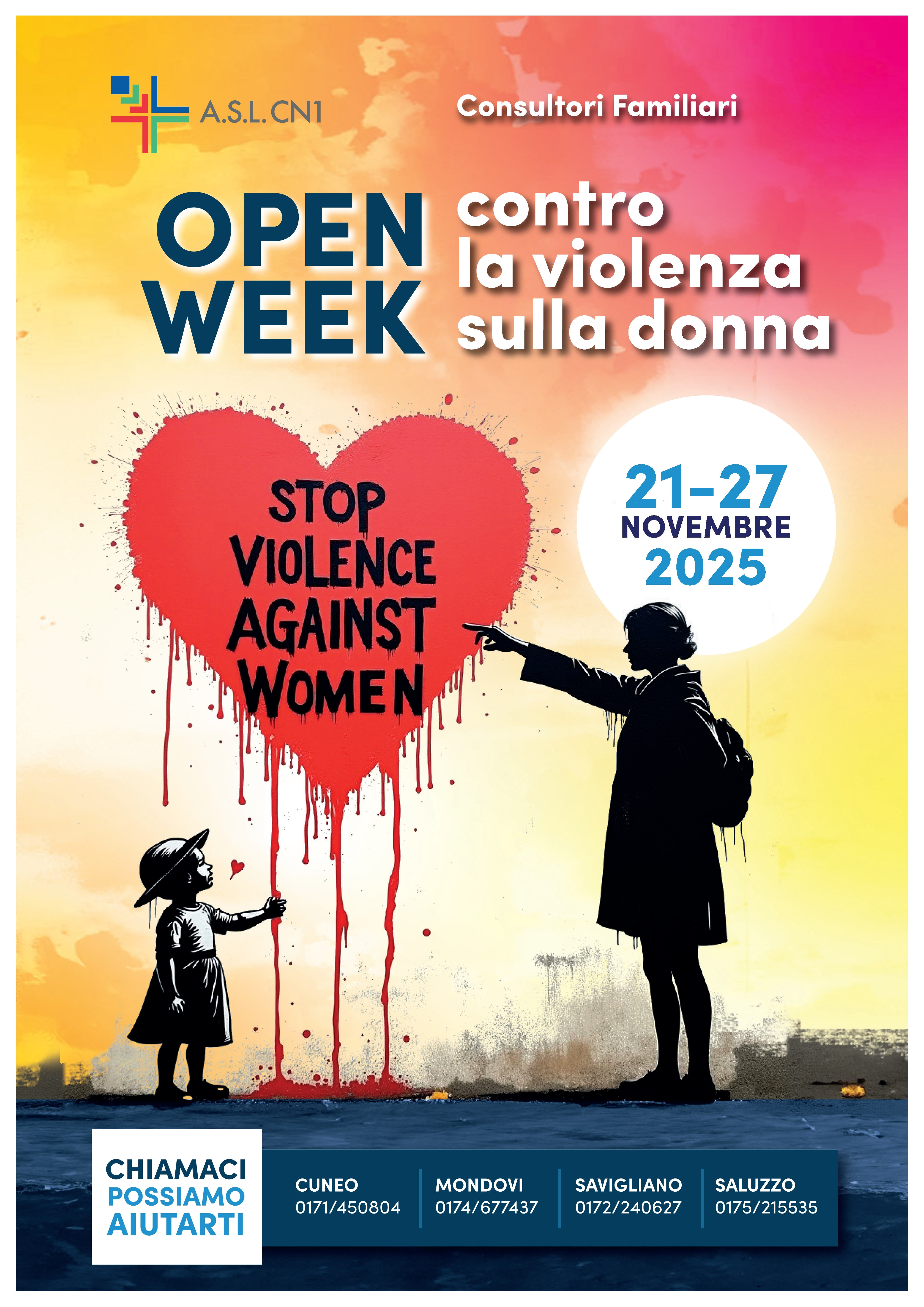OPEN WEEK contro la VIOLENZA sulla DONNA 21 - 27 novembre 2025